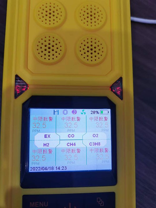 便攜腰跨式六合一氣體檢測(cè)儀